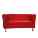 Nowoczesna czerwona sofa do salonu