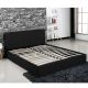 Eleganckie nowoczesne łóżko w czarnym kolorze