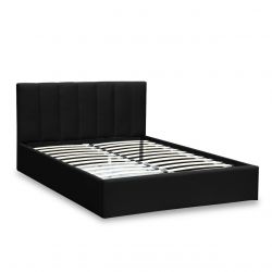 Łóżko sypialniane tapicerowane 180 czarne