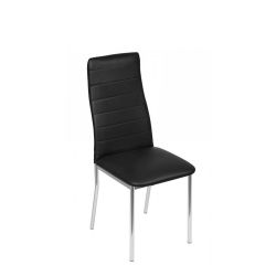 Nowoczesne krzesło czarne jadalniane na płozach