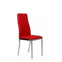 Eleganckie krzesło tapicerowane czerwoną ekoskórą