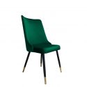 Eleganckie krzesło tapicerowane butelkowa zieleń