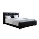 Nowoczesne czarne łóżko ze stelażem 120x200