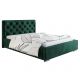 Łóżko sypialniane tapicerowane zielony kolor 160