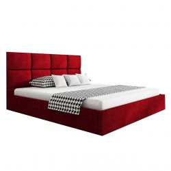 Czerwone łóżko młodzieżowe z pojemnikiem 120x200