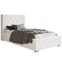 Nowoczesne łóżko 90x200 biała ekoskóra