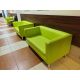 Mała sofa do poczekalni limonka ekoskóra