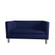 Sofa do poczekalni granatowa na nóżkach