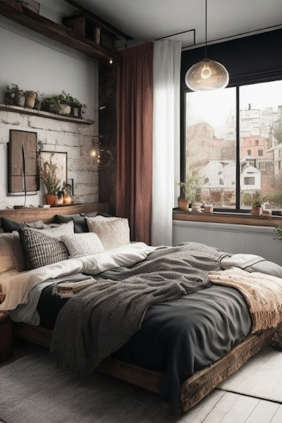 Sypialnia w stylu rustykalnym inspiracje