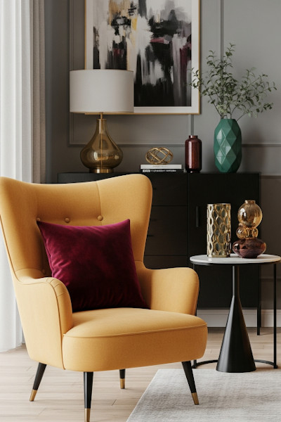 Strefa relaksu w pensjonacie - fotel do czytania